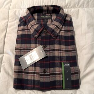 John Bartlett consensus plaid flannel men’s shirt